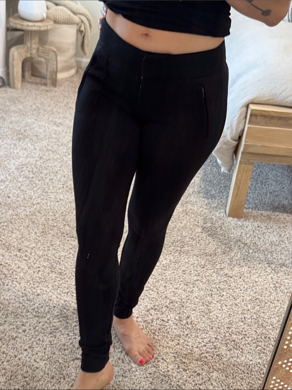 LOFT Black Straight Leg Pants